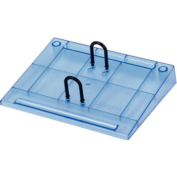 Socle plastique bleu transparent, Wonday — CAHIERS ET DERIVES DE PAPIER