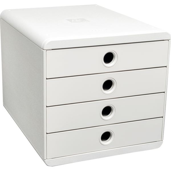 Module 4 tiroirs POPBOX AUTENTIK blanc — EQUIPEMENT CLASSE ET BUREAU