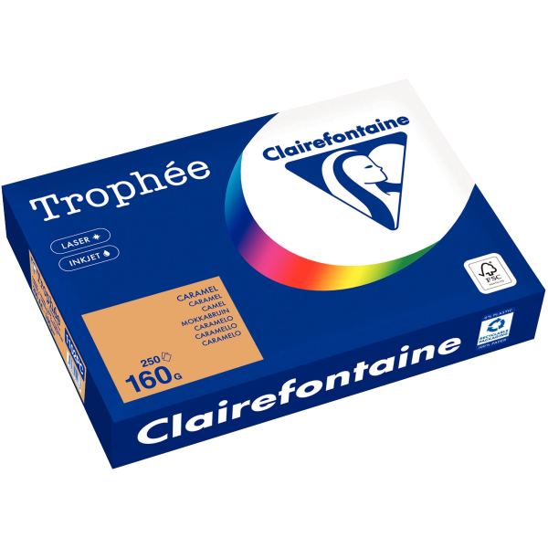 Paquet de 250 feuilles format A4 160g caramel CLAIREFONTAINE — Non classé