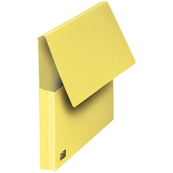 Paquet de 10 pochettes VIP à rabat, format 24x32 cm, jaune p, Oxford — CLASSEMENT