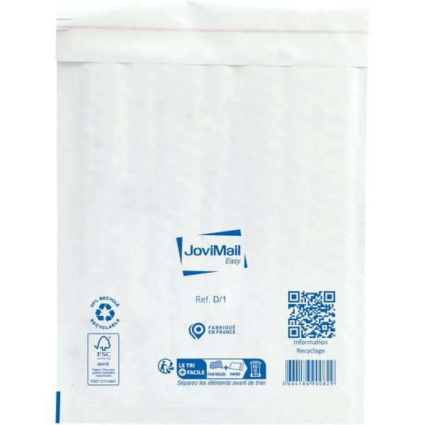 Paquet de 10 pochettes blanches bulles d'air 270x360 mm, JOVIMAIL — COURRIER ET EXPEDITION