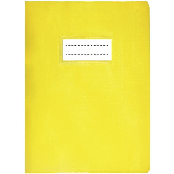 Paquet de 10 protège-cahiers avec rabats épaisseur 22/100ème 21 x 29,7 cm coloris jaune, N.C — PETIT MATERIEL BUREAU ET ECOLE