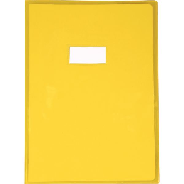 Protège-cahier cristal 21 x 29,7cm 22/100 coloris jaune, Calligraphe — PETIT MATERIEL BUREAU ET ECOLE