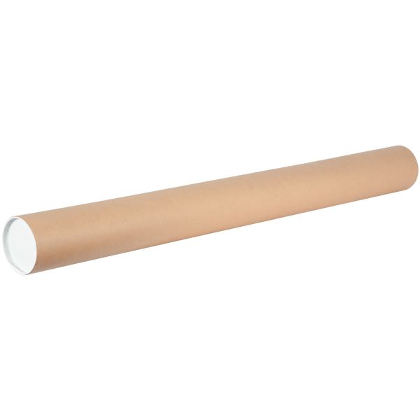 Tube en carton diamètre 10 cm longueur 103 cm avec 2 embouts, N.C — COURRIER ET EXPEDITION