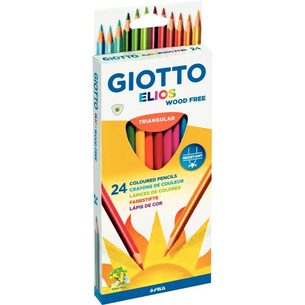 Étui de 24 crayons Elios Wood Free assortis — Non classé