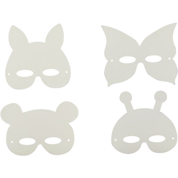 Lot de 24 masques en carton forme animaux assortis, N.C — TRAVAUX MANUELS