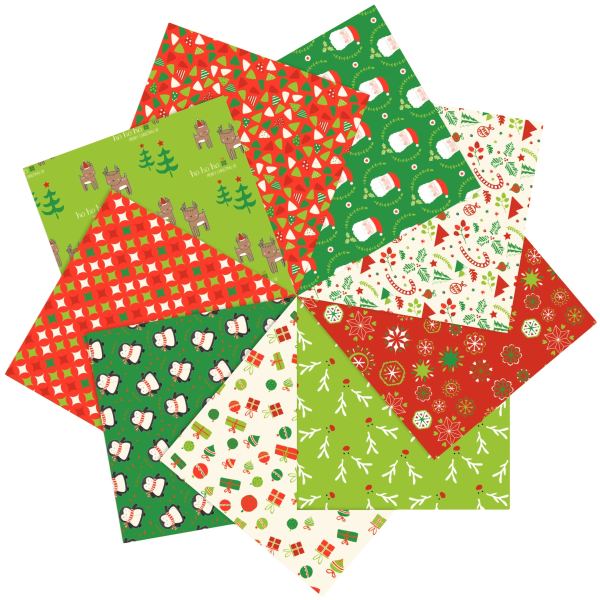 Pochette de 60 feuilles Origami Noël format 20 x 20 cm, My Mandarine — TRAVAUX MANUELS