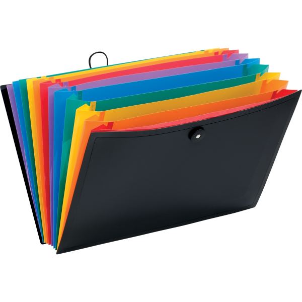 Trieur extensible avec bouton RAINBOW CLASS en polypropylène — CLASSEMENT