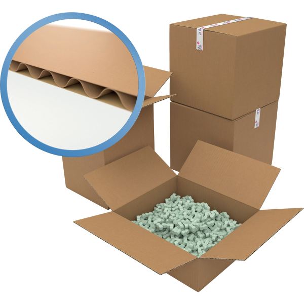 Paquet de 20 caisses américaines 230x190x160 simple cannelur, N.C — COURRIER ET EXPEDITION