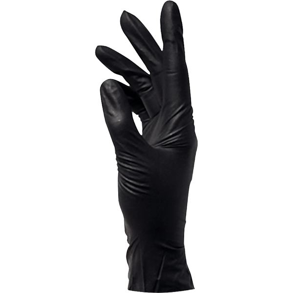 Boite de 100 gants en nitrile non poudré noir taille L, N.C — SERVICES GENERAUX