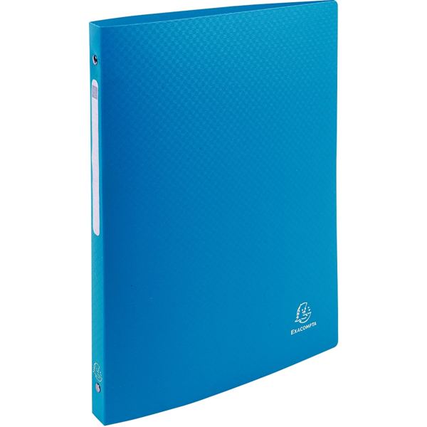 Classeur en polypropylène OPAK, 4 anneaux ronds diamètre 15mm, pour format A4, bleu clair — Non classé