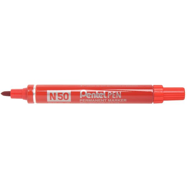 Pentel Marqueur permanent Pentel PEN N50, rouge — Marqueurs permanents & non permanents