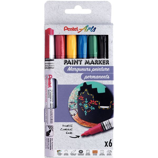 Pochette de 6 marqueurs peinture basic assortis, N.C — DESSIN SCOLAIRE ET PROFESSIONNEL