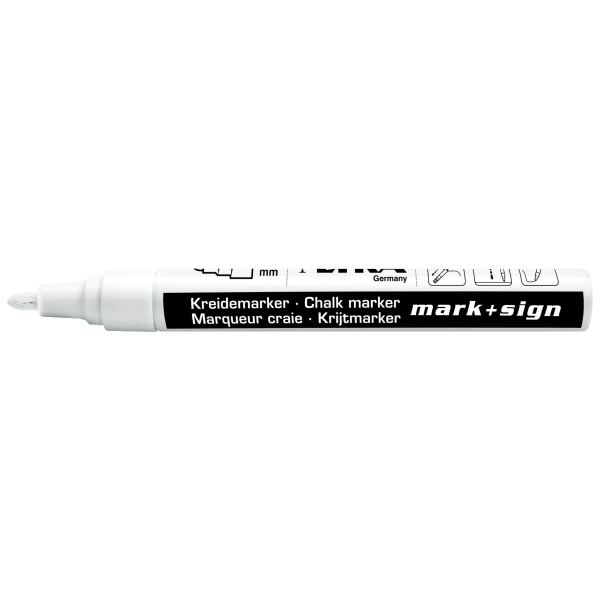 Marqueur craie pointe ogive 2-4mm blanc, N.C — ECRIRE ET CORRIGER