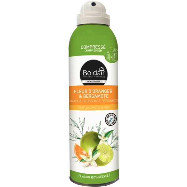Aérosol 250 ml désodorisant compressé fleur d'oranger bergamo, BOLDAIR — SERVICES GENERAUX