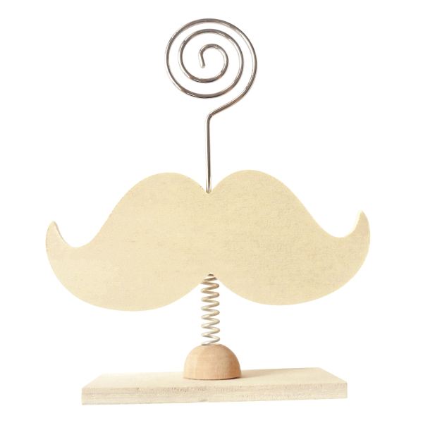 Lot de 6 porte-photos en bois forme moustache — Non classé