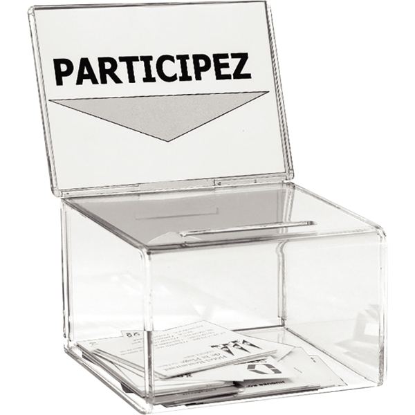 Urne avec porte-affiche A6 16x19,5x11 cm, N.C — SERVICES GENERAUX