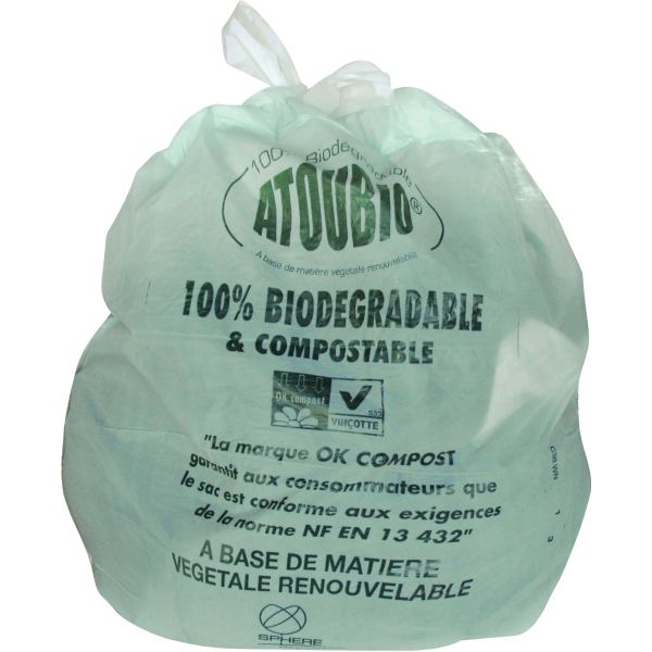 Carton 100 sac poubelle bio vert 130 litres — Non classé