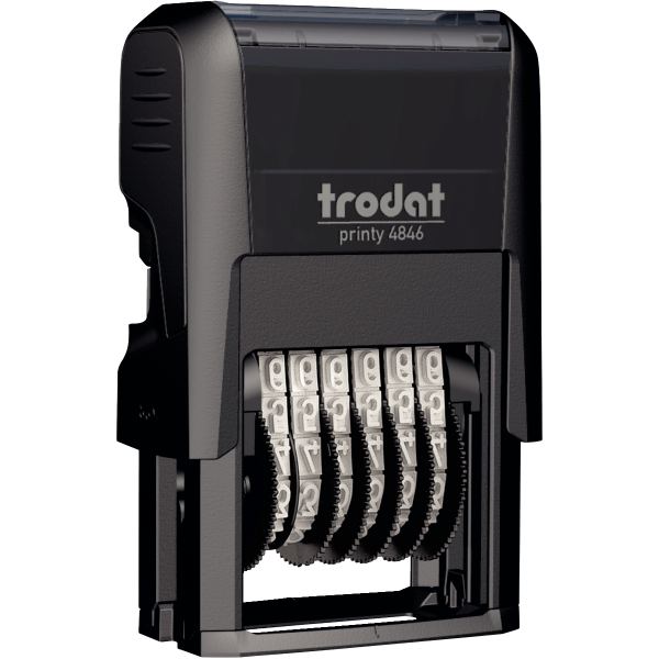trodat Tampon numéroteur Printy 4.0 4846, 6 chiffres, noir — Numéroteurs