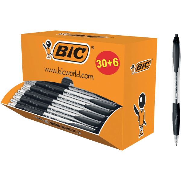 Pack de 36 stylos Atlantis noirs dont 6 gratuits — ECRIRE ET CORRIGER