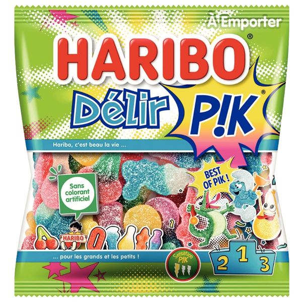 Sachet HARIBO Delir'Pik 120g — PRODUITS ALIMENTAIRES