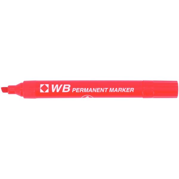 Marqueur permanent WB pointe biseautée rouge — ECRIRE ET CORRIGER