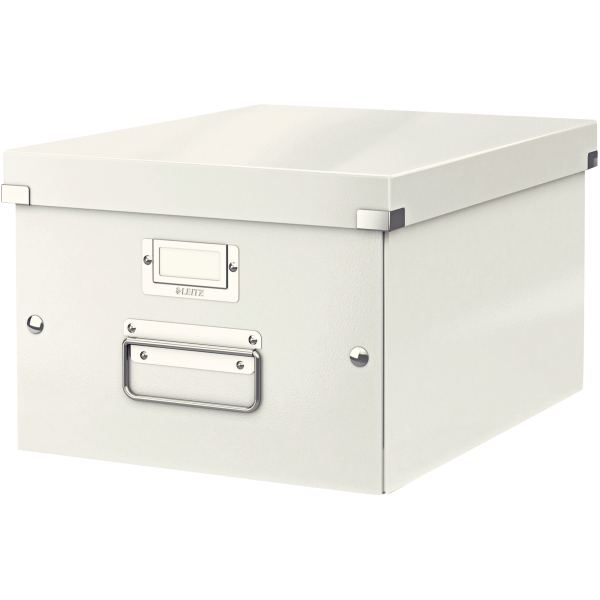 LEITZ Boîte de rangement Click & Store WOW, A4, blanc — Boîte de rangement, carton