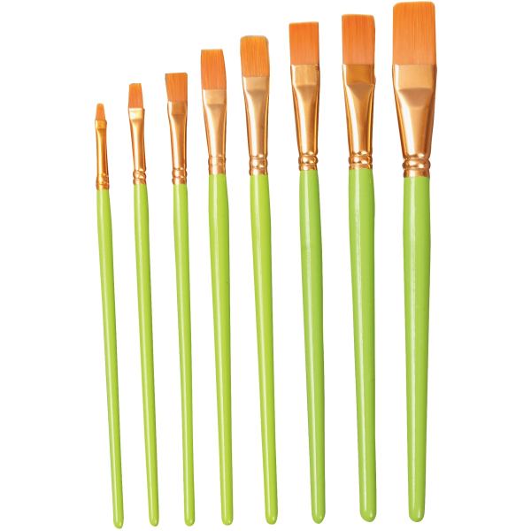 Sachet de 10 pinceaux synthétique plats n°10, N.C — DESSIN SCOLAIRE ET PROFESSIONNEL