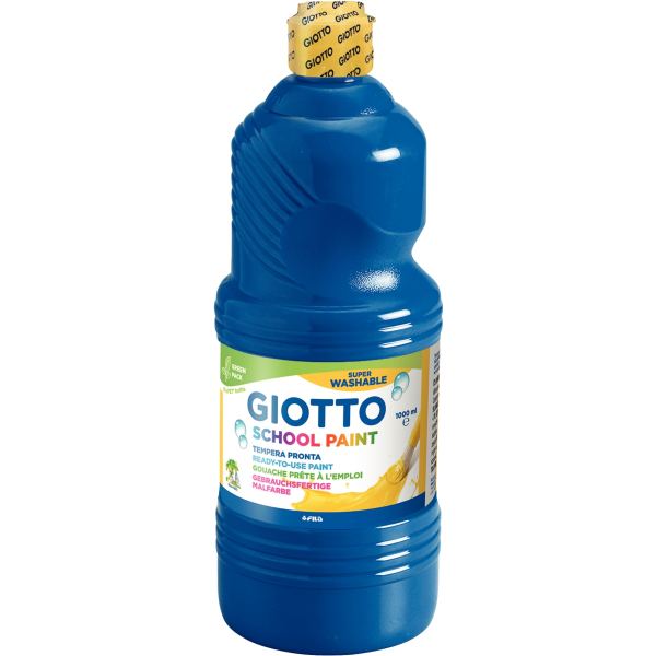 Flacon de 1L de gouache liquide lavable GIOTTO, coloris bleu, N.C — DESSIN SCOLAIRE ET PROFESSIONNEL