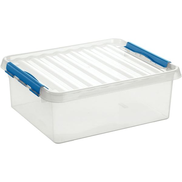 Boite de rangement QLINE 25L transparente, N.C — SERVICES GENERAUX