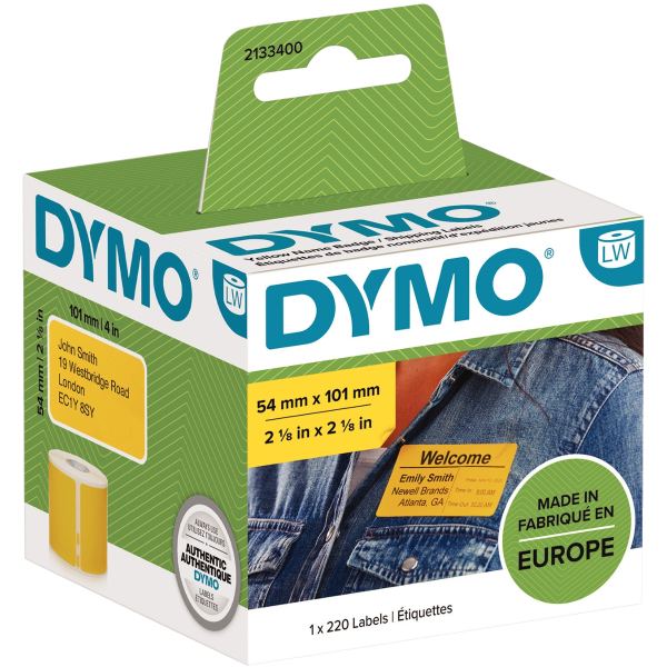 DYMO Etiquette d'expédition LabelWriter, 54 x 101 mm, jaune — Imprimantes d'étiquettes & consommables