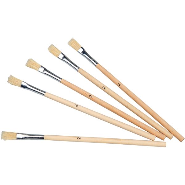 Lot de 10 pinceaux de colle manche en bois — Non classé