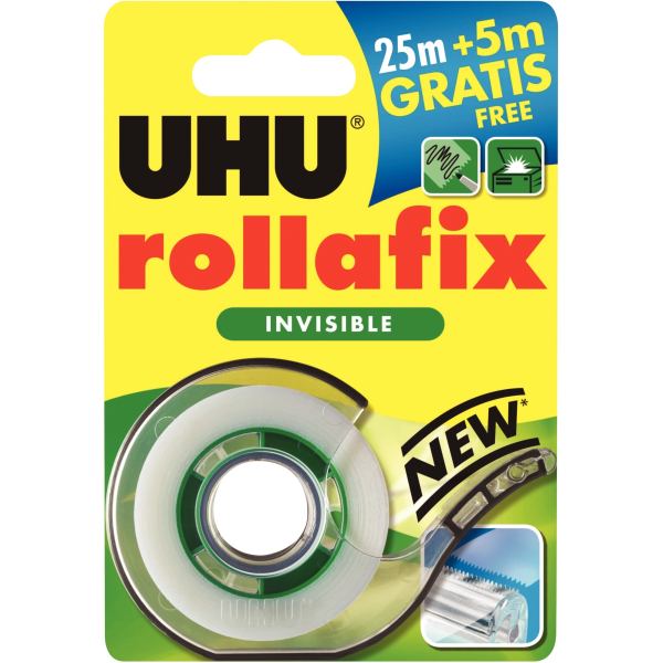 Rouleau adhésif UHU invisible 19 mmx 30m et dévidoir, N.C — PETIT MATERIEL BUREAU ET ECOLE