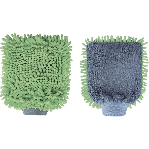 Gant microfibre double face vert, N.C — SERVICES GENERAUX