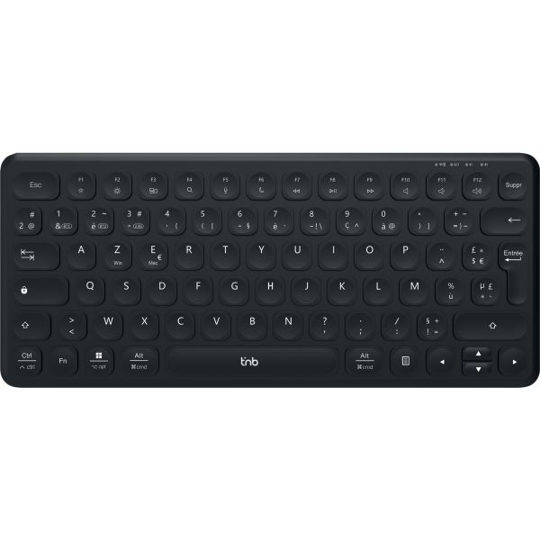 Clavier compact sans fil rechargeable TNB noir, N.C — INFORMATIQUE