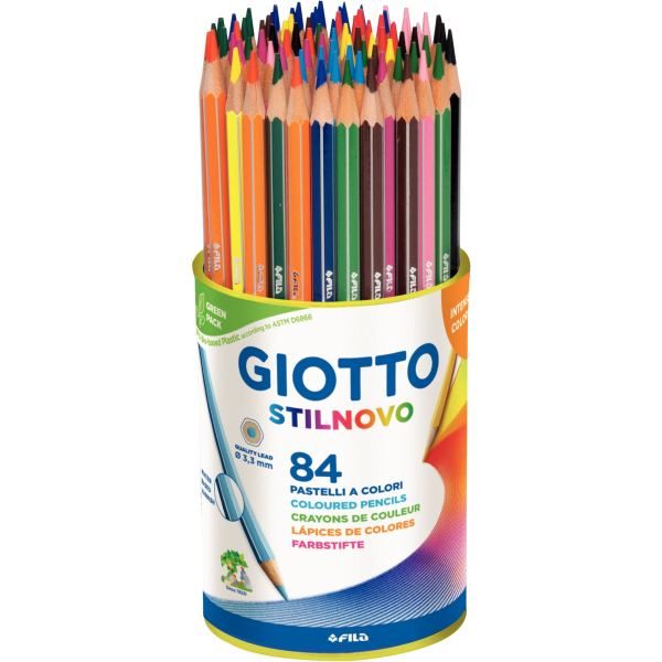 Pot de 84 crayons de couleur Stilnovo assortis — DESSIN SCOLAIRE ET PROFESSIONNEL