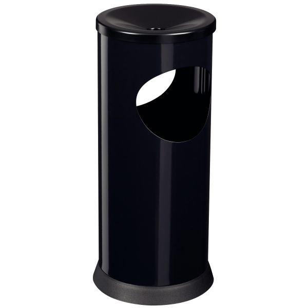 Combiné cendrier avec poubelle noir 17,5L, N.C — EQUIPEMENT CLASSE ET BUREAU