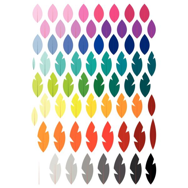 Pochette de 1320 gommettes adhésives repositionnables plumes, My Mandarine — TRAVAUX MANUELS