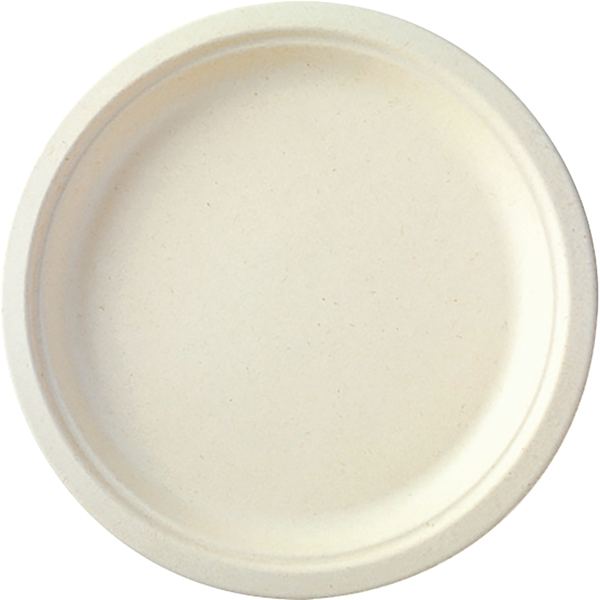 Paquet de 50 assiettes en fibres de cannes diamètre 23 cm bla, N.C — SERVICES GENERAUX