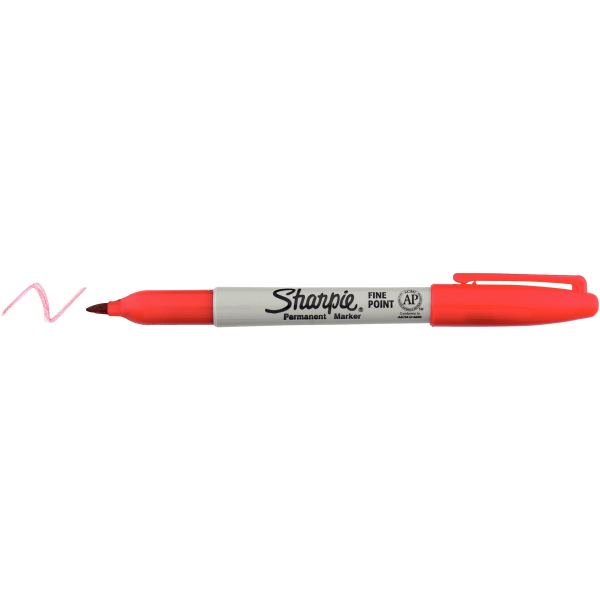 Marqueur Sharpie Permanent Pointe Ogive Fine 0.9mm Sèche Rapidement Coloris Rouge — ECRIRE ET CORRIGER