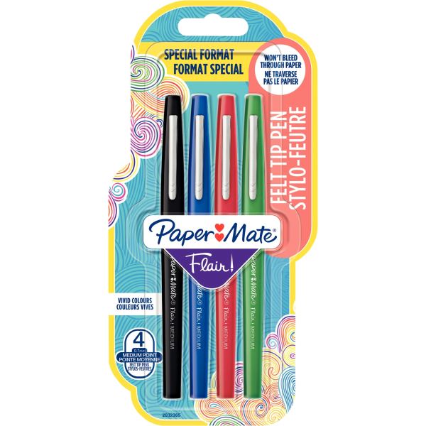Pochette de 4 feutres Flair Original assortis — ECRIRE ET CORRIGER