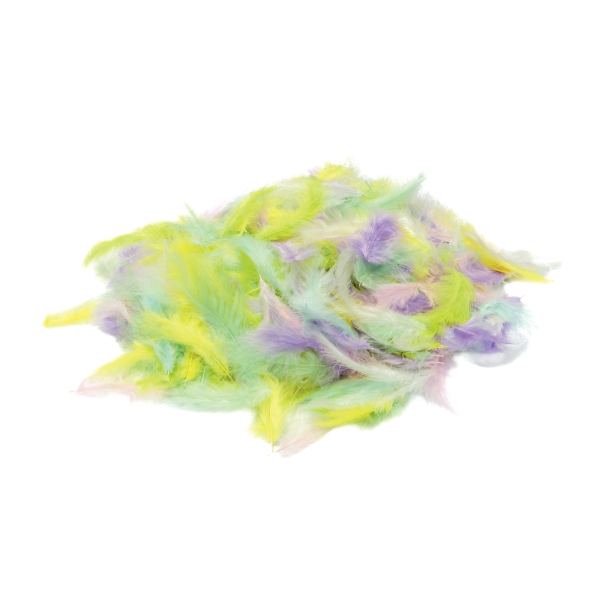 folia Plumes soyeuses, 100 g, couleurs pastel — Accessoires de bricolage