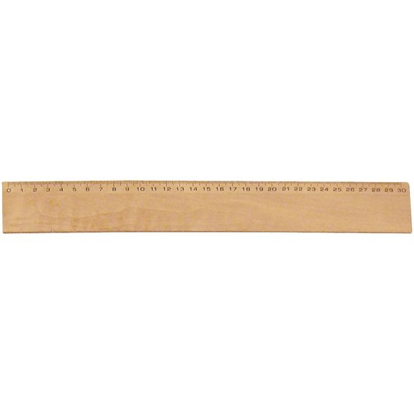 Wonday Règle plate en bois, 300 mm, sans poignée, hêtre — Instruments de dessin