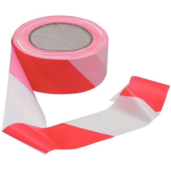 Ruban Signalisation Viso Non Adhesif Polypropylene Tres Resistant Reutilisable 100 mx5cm Coloris Rouge/Blanc — SERVICES…