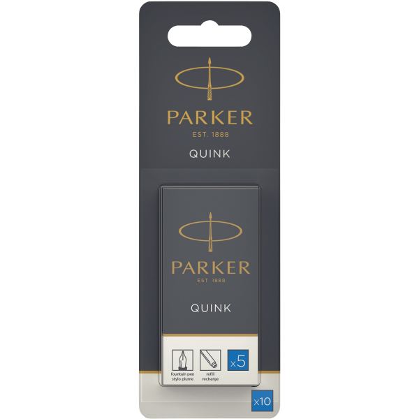 Blister de 10 cartouches longues Quink bleues, N.C — ECRIRE ET CORRIGER