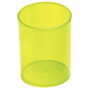 Pot à crayons FLUOR anis transparent, N.C — EQUIPEMENT CLASSE ET BUREAU