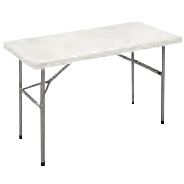 Table pliante en polypropylène L122 cm P61 cm gris, N.C — MOBILIER