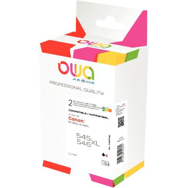 OWA pack de 2 cartouches jet d'encre noire et couleur haute capacité remanufacturées compatibles Ca — Non classé