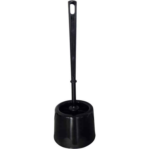 Porte-brosse et brosse WC en palstique noir, N.C — SERVICES GENERAUX