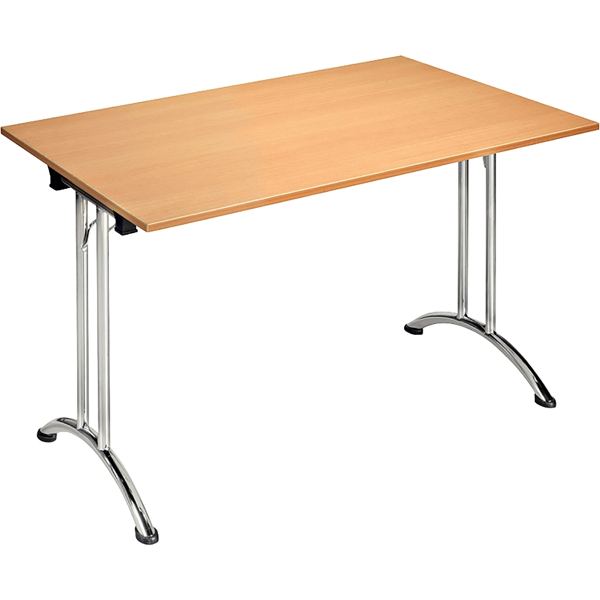 Table pliante rectangulaire L160 xP80 cm plateau chêne/pièteme, N.C — MOBILIER